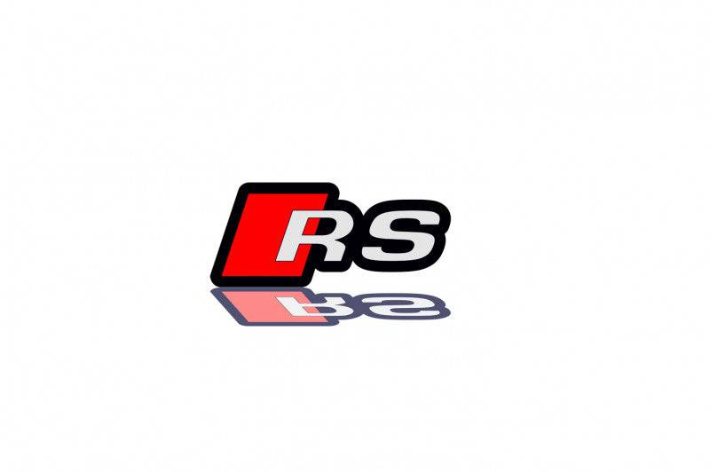 Audi Emblem & Badges set with RS logo Audi emblems decoinfabric BLACK WHITE