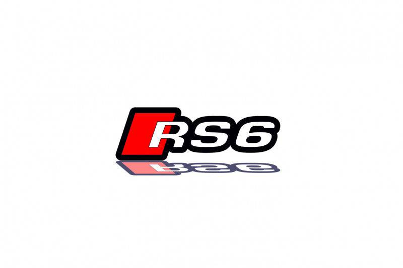 Audi Emblem & Badges set with RS6 logo Audi emblems decoinfabric BLACK WHITE