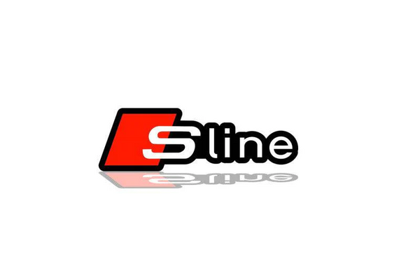 Audi radiator grille emblem with S Line logo