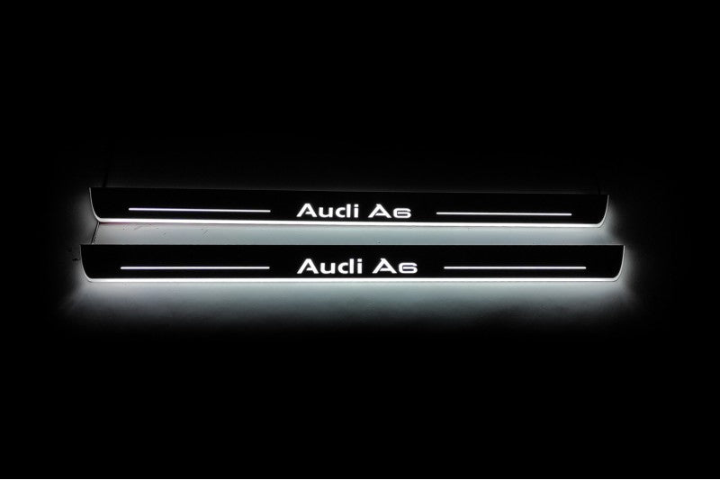 Audi A6 C7 2011-2018 Led Sill Plates With Logo Audi A6 Audi Led Door Sills opdesign