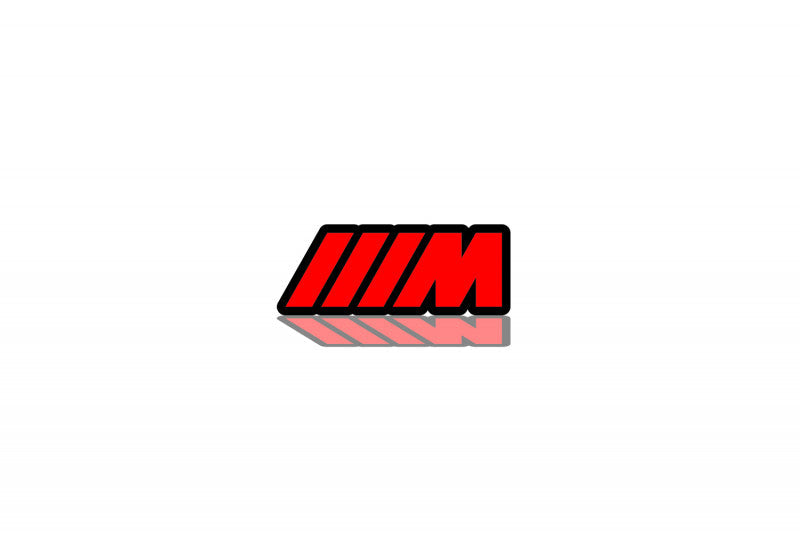 BMW tailgate trunk rear emblem with M logo BMW emblems decoinfabric BLACK RED