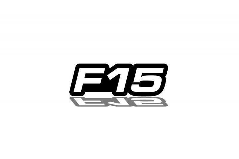 BMW Emblem & Badges set with F15 logo BMW emblems decoinfabric BLACK WHITE