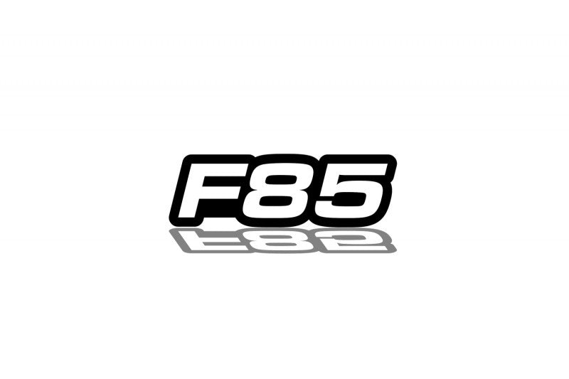 BMW Emblem & Badges set with F85 logo BMW emblems decoinfabric BLACK WHITE