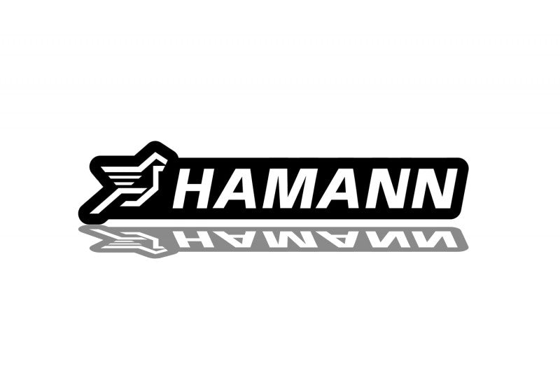 BMW Radiator grille emblem with Hamann logo BMW emblems decoinfabric BLACK WHITE