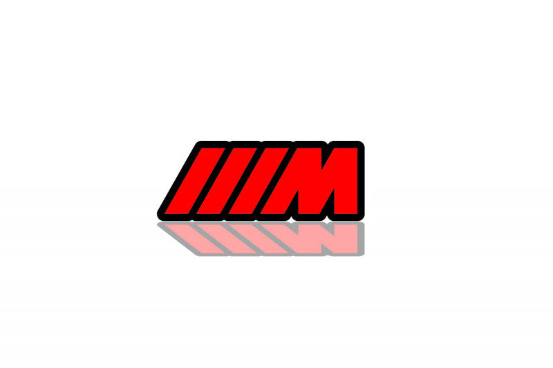 BMW Radiator grille emblem with M logo BMW emblems decoinfabric BLACK RED