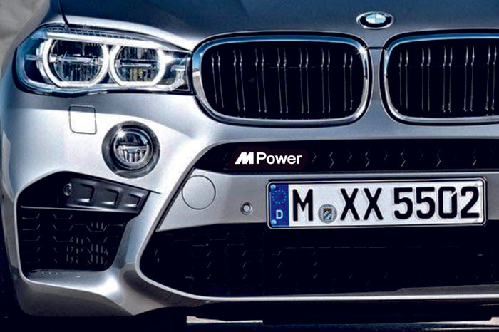 BMW Radiator grille emblem with M Power logo BMW emblems decoinfabric