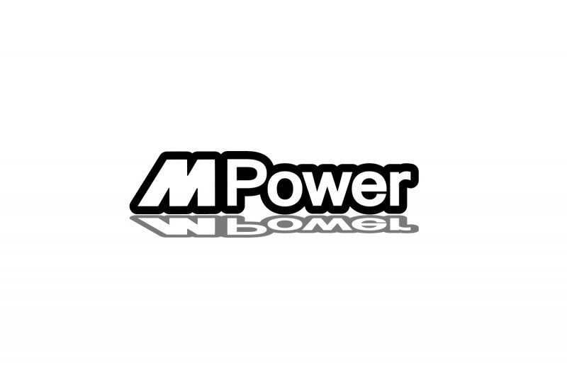 BMW Emblem & Badges set with M Power logo BMW emblems decoinfabric BLACK WHITE
