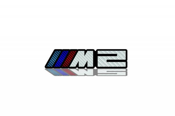 BMW tailgate trunk rear emblem with ///M2 logo (type Carbon)