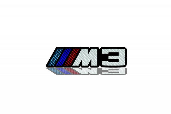 BMW tailgate trunk rear emblem with ///M3 logo (type Carbon)