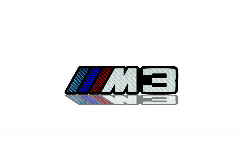 BMW Radiator grille emblem with ///M3 logo (type Carbon) - decoinfabric