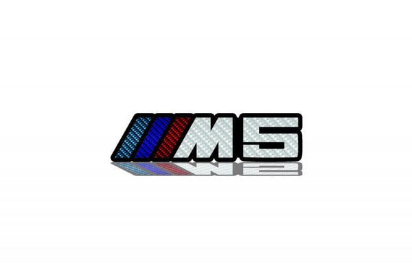 BMW Radiator grille emblem with ///M5 - logo (type Carbon) - decoinfabric