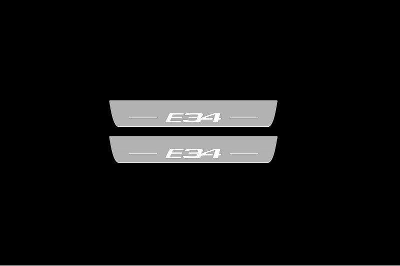 BMW 5 E34 LED Door Sills PRO With E34 Logo - decoinfabric