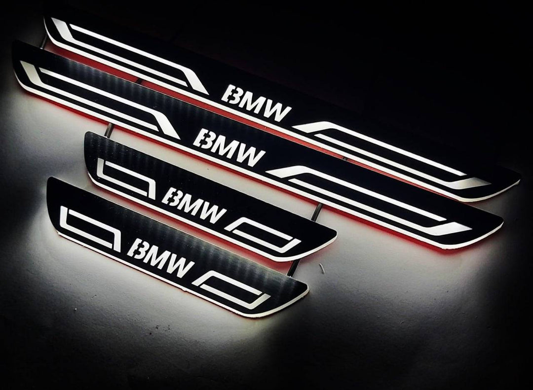BMW 5 E90 2008-2013 LED Door Sills PRO With BMW LINE Logo BMW Led Door Sills opdesign