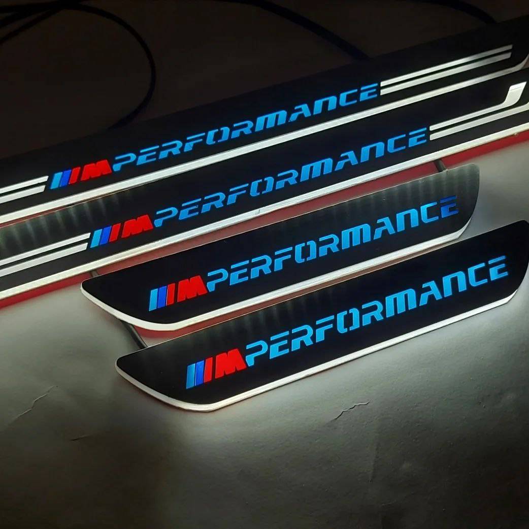 BMW 5 E61 2007-2010 LED Door Sills PRO With M Perfomance Logo BMW Led Door Sills opdesign