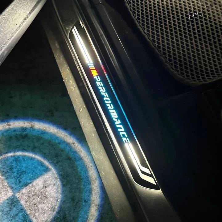 BMW 5 E34 1987-1996 LED Door Sills PRO With M Perfomance Logo BMW Led Door Sills opdesign