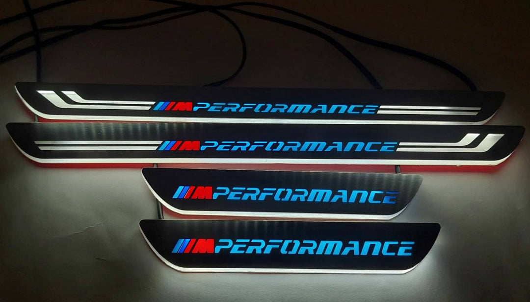 BMW 5 E34 1987-1996 LED Door Sills PRO With M Perfomance Logo BMW Led Door Sills opdesign