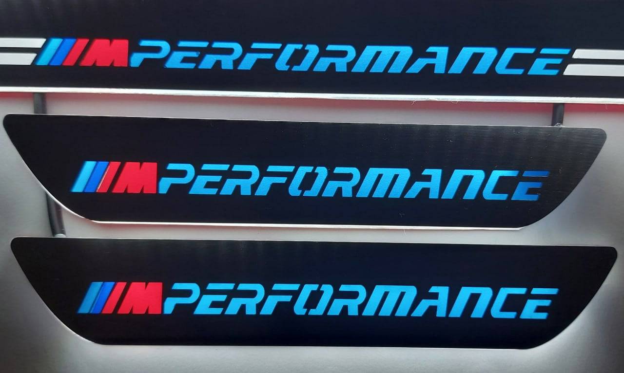 BMW X1 E48 LED Door Sills PRO With M Perfomance Logo - decoinfabric
