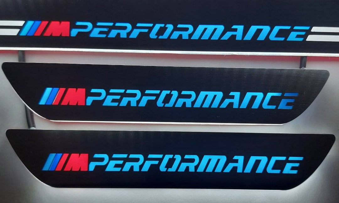 BMW 5 E90 2008-2013 LED Door Sills PRO With M Perfomance Logo BMW Led Door Sills opdesign