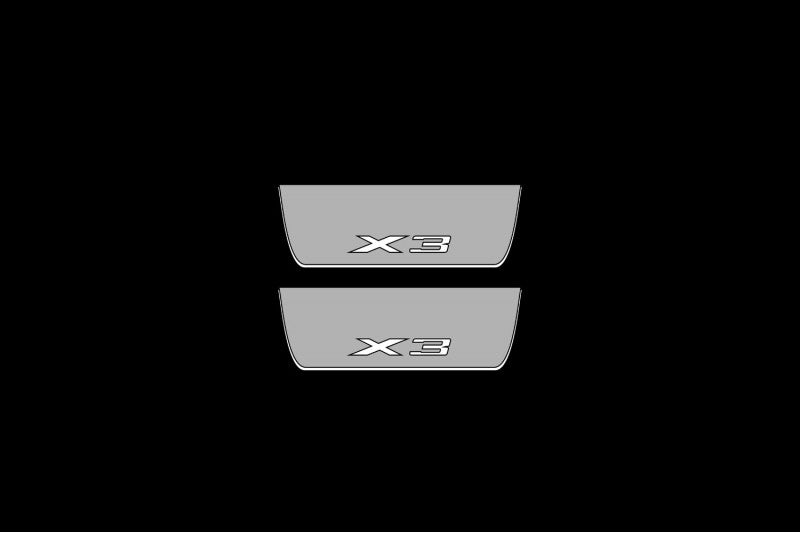 BMW X3 F25 2010-2017 Auto Led Door Sills With X3 Logo BMW Led Door Sills opdesign