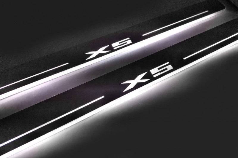 BMW X5 E70 LED Car Door Sill With Logo X5 - decoinfabric