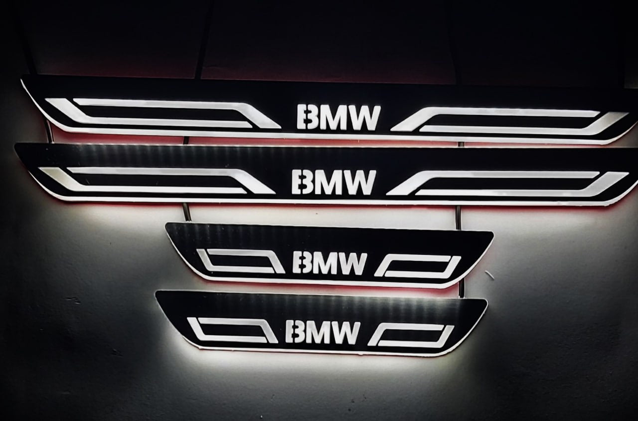 BMW X5 E70 LED Door Sills PRO With BMW LINE Logo