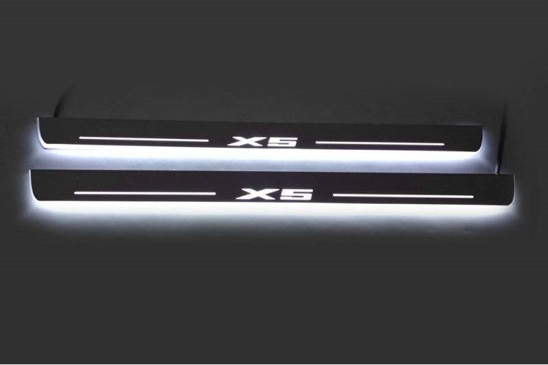 BMW X5 F15 LED Door Sill With Logo X5 - decoinfabric