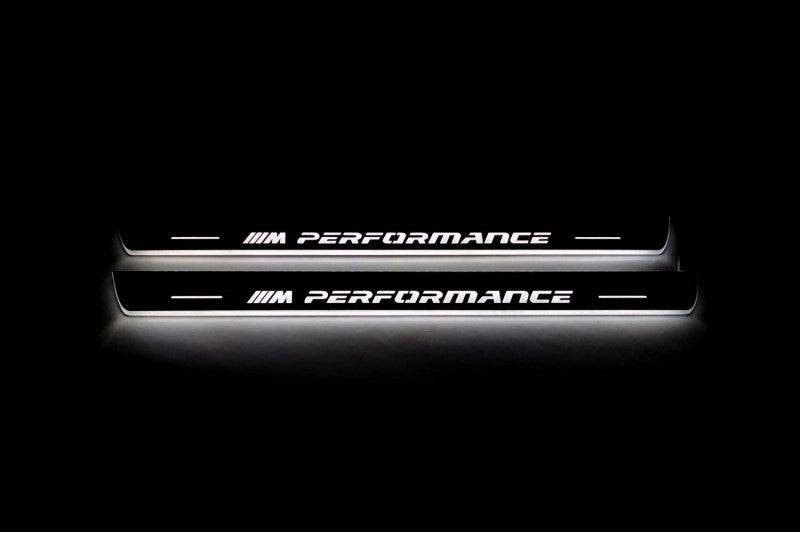BMW X6 E71 Car Door Sill With Logo M Perfomance - decoinfabric