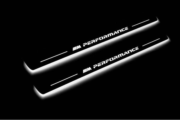 BMW 5 E60 LED Door Sills PRO With Logo M Perfomance - decoinfabric