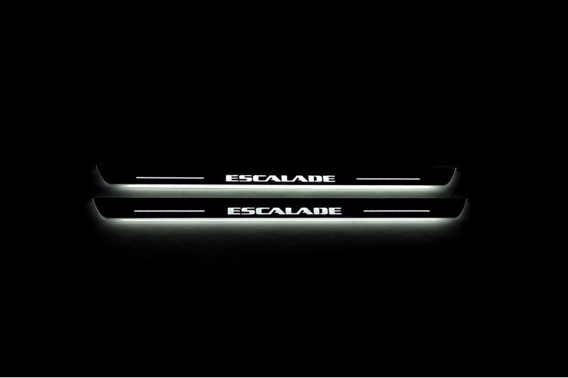 Cadillac Escalade IV 2014-2020 LED Door Sills With Logo Escalade Cadillac Led Door Sills opdesign
