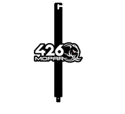 Car Show Stainless Steel Hood Prop with 426 Mopar Hellephant Logo Car Show Stainless Steel Hood Prop decoinfabric