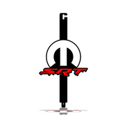 Car Show Stainless Steel Hood Prop with Blood SRT and Mopar Logo Car Show Stainless Steel Hood Prop decoinfabric