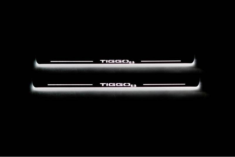 Chery Tiggo 8 2018+ Led Door Sills With Logo Tiggo 8 Chery Led Door Sills opdesign