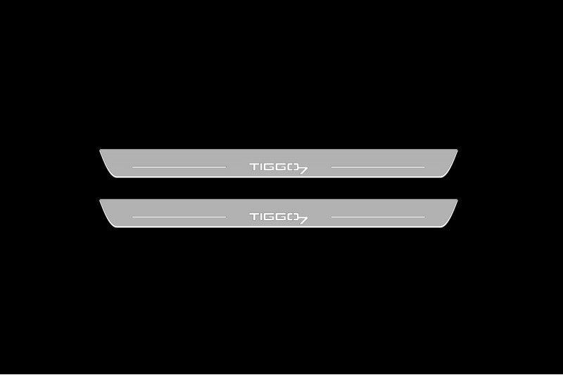 Chery Tiggo 7 2017+ LED Door Sills PRO With Logo Tiggo 7 Chery Led Door Sills opdesign