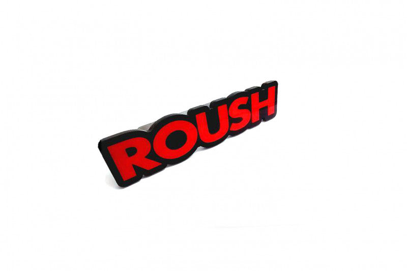 Chevrolet Radiator grille emblem with ROUSH logo Chevrolet emblems decoinfabric BLACK RED