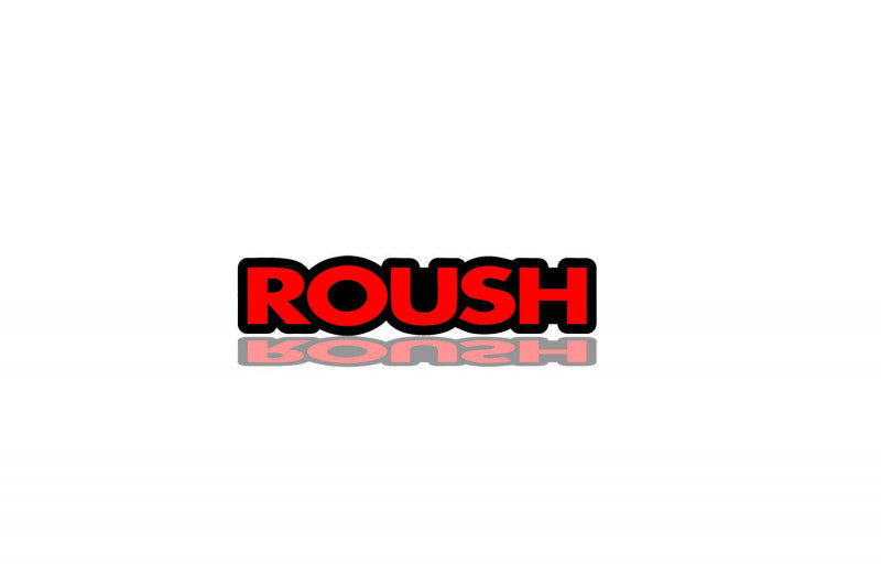 Chevrolet tailgate trunk rear emblem with ROUSH logo Chevrolet emblems decoinfabric BLACK RED