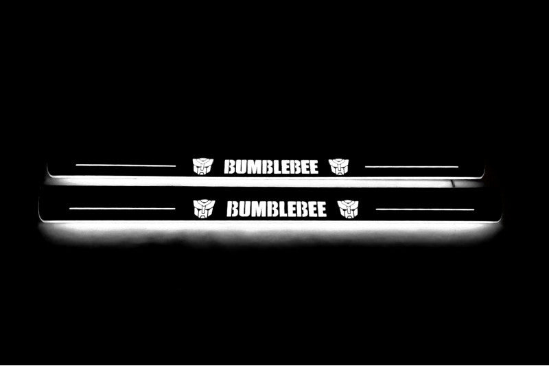 Chevrolet Camaro V 2009-2015 LED Door Sill With Logo Bumblebee Chevrolet Led Door Sills opdesign