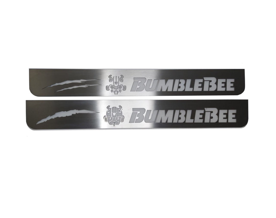 Chevrolet Camaro V 2009-2015 LED Door Sill With Logo BumbleBee Chevrolet Led Door Sills opdesign
