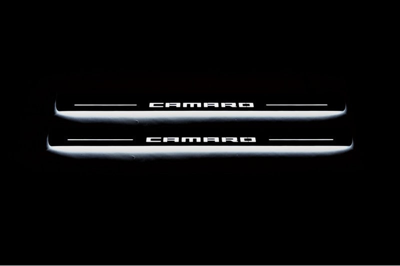 Chevrolet Camaro V 2009-2015 Car Sill With Logo Camaro Chevrolet Led Door Sills opdesign