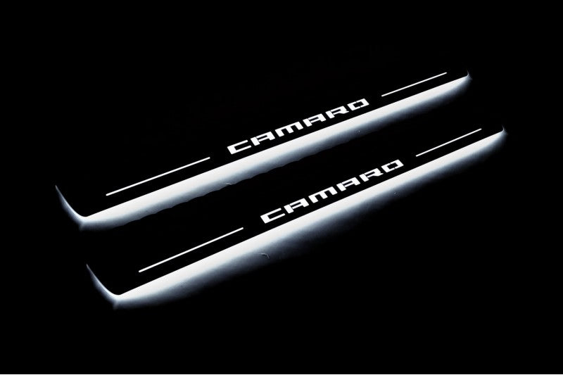 Chevrolet Camaro V 2009-2015 Car Sill With Logo Camaro Chevrolet Led Door Sills opdesign