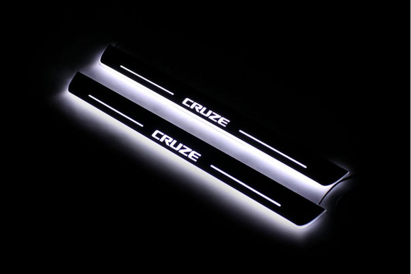 Chevrolet Cruze I 2008-2016 Door Sill Protectors With Logo Cruze Chevrolet Led Door Sills opdesign