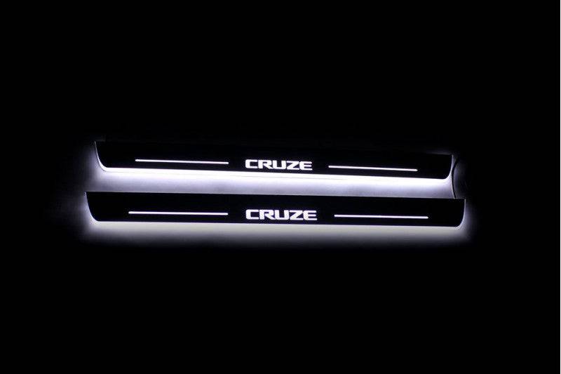 Chevrolet Cruze I 2008-2016 Door Sill Protectors With Logo Cruze Chevrolet Led Door Sills opdesign