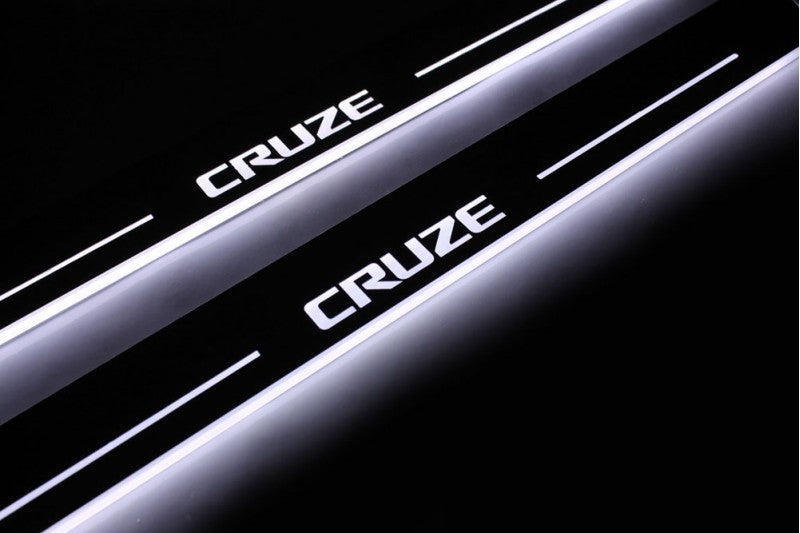 Chevrolet Cruze I 2008-2016 Door Sill Protectors With Logo Cruze Chevrolet Led Door Sills opdesign