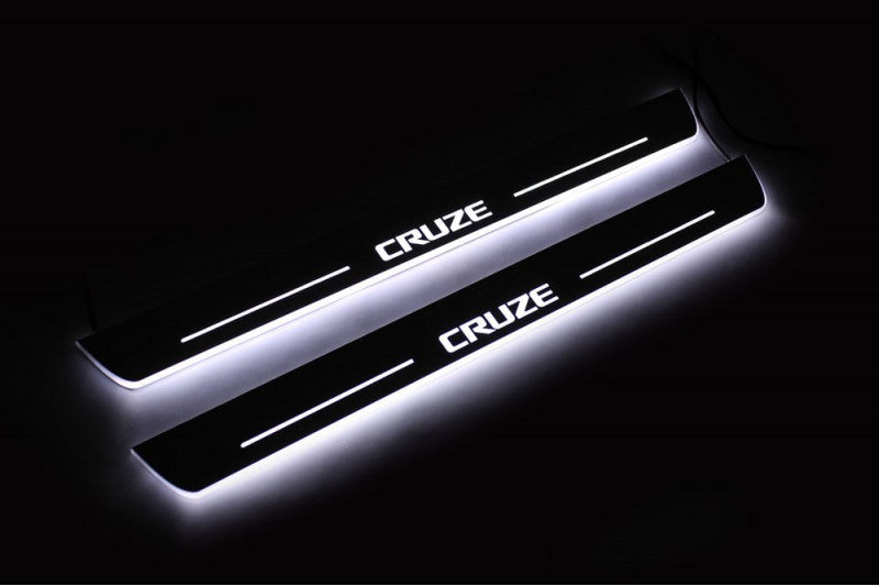Chevrolet Cruze I 2008-2016 Door Sill Protectors With Logo Cruze Chevrolet Led Door Sills opdesign