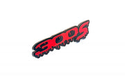 Chrysler 300C II Radiator grille emblem with 300S Blood logo Chrysler emblems decoinfabric BLACK RED