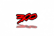 Chrysler tailgate trunk rear emblem with 300 logo (type 2) Chrysler emblems decoinfabric