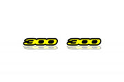 Chrysler emblem for fenders with 300 logo Chrysler emblems decoinfabric BLACK YELLOW