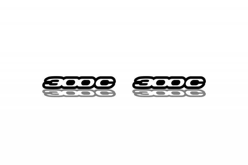 Chrysler 300C II Emblem & Badges set with 300C II logo Chrysler emblems decoinfabric BLACK WHITE
