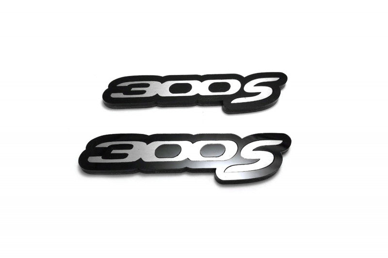Chrysler emblem for fenders with 300S logo Chrysler emblems decoinfabric BLACK STAINLESS STILL