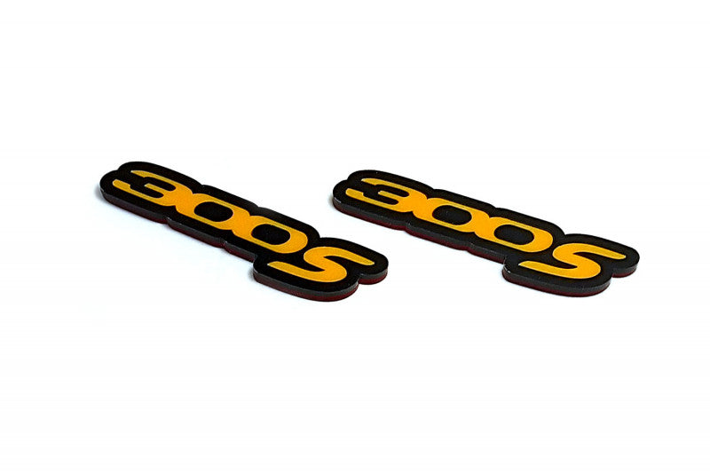 Chrysler 300C II Emblem & Badges set with 300S logo Chrysler emblems decoinfabric BLACK YELLOW