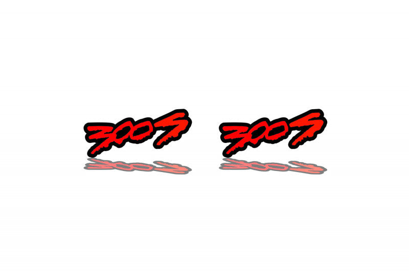 Chrysler emblem for fenders with 300S logo (type 2) Chrysler emblems decoinfabric BLACK RED